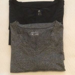 2 Athletic Tees, one Gap Breathe NWT, one Eddie Bauer